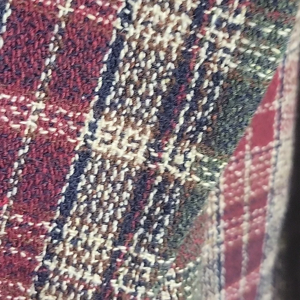Vintage White Stag Heritage Plaid Textured Wool Blazer - Picture 5 of 7